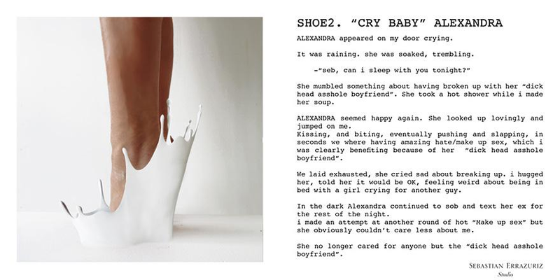 Illustration for article titled Whiny Manchild Designs Shoes Based On Exes, Calls It Art